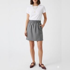 J. Crew Gray Elastic-Waist Mini Skirt